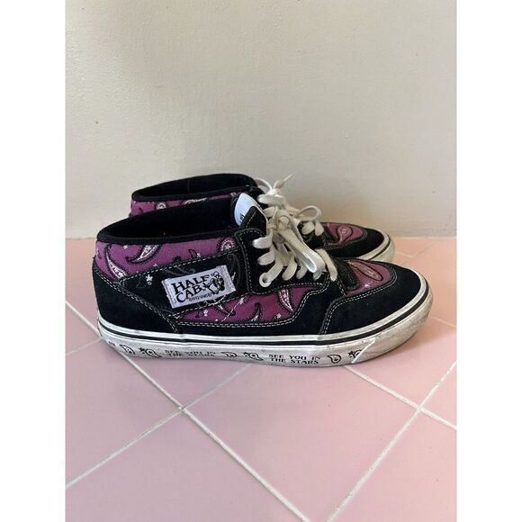 Vans Half Cab 33 DX Paisley Retro Sneaker Purple Cosmic Rodeo Mens Size 7.5 / 9 - Picture 1 of 9